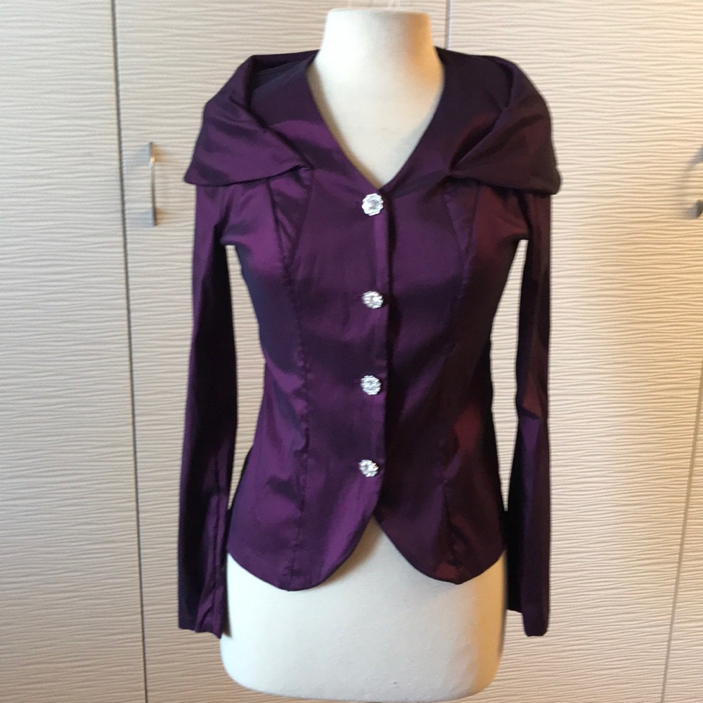 Samuel Dong - Metallic Purple Blouse